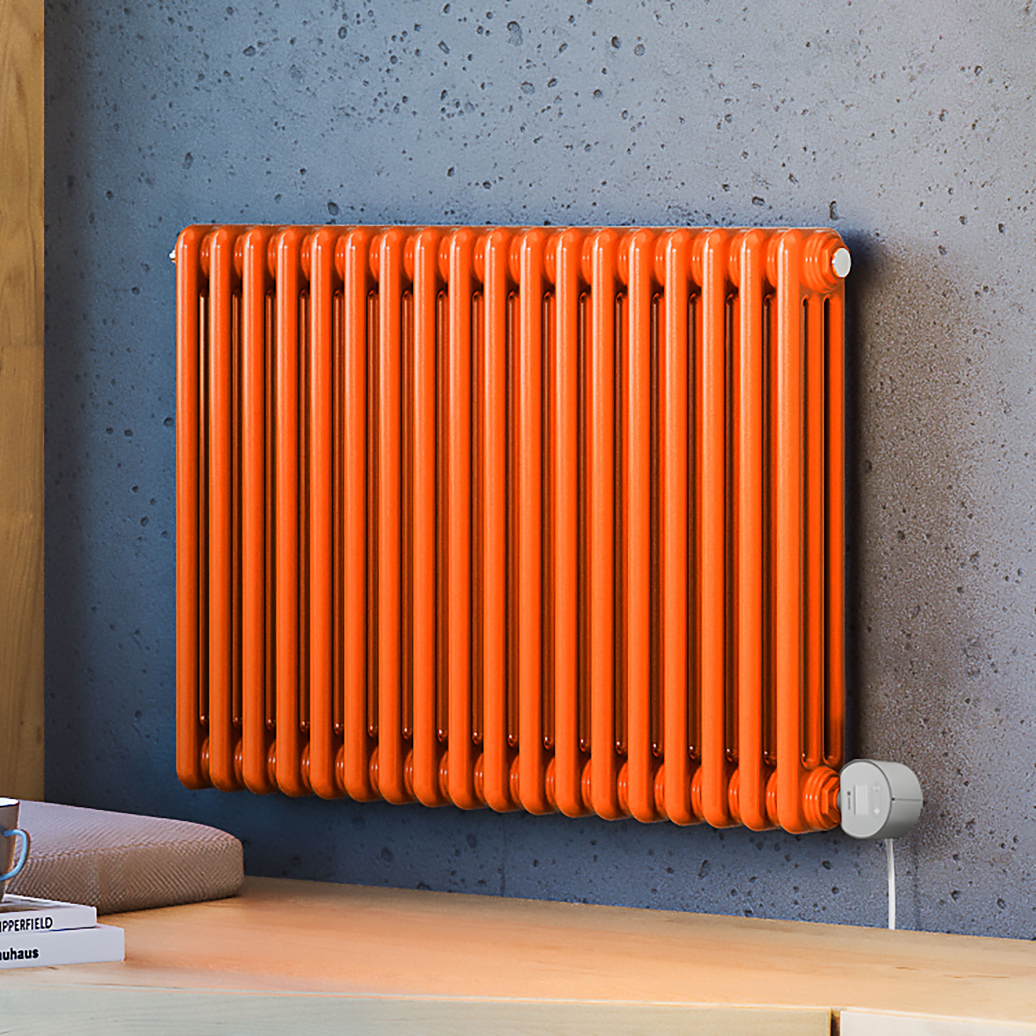 Terma 230V 1kW Orange Smart Horizontal Oil-filled radiator (H) 600mm x ...