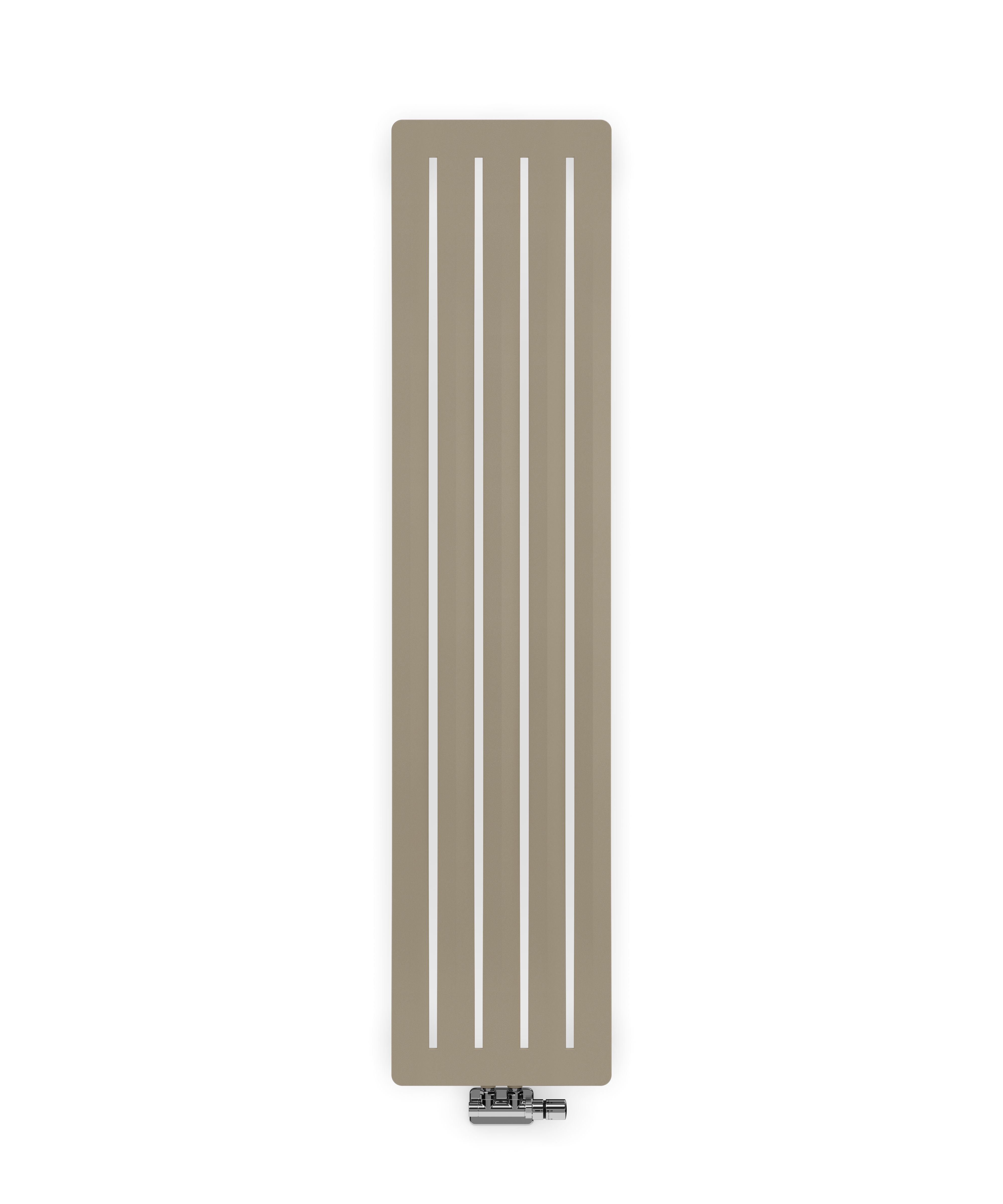Terma Aero WGARV180041 KQUAZX Quartz mocha Vertical Designer 2240BTU Radiator, (W)410mm x (H)1800mm