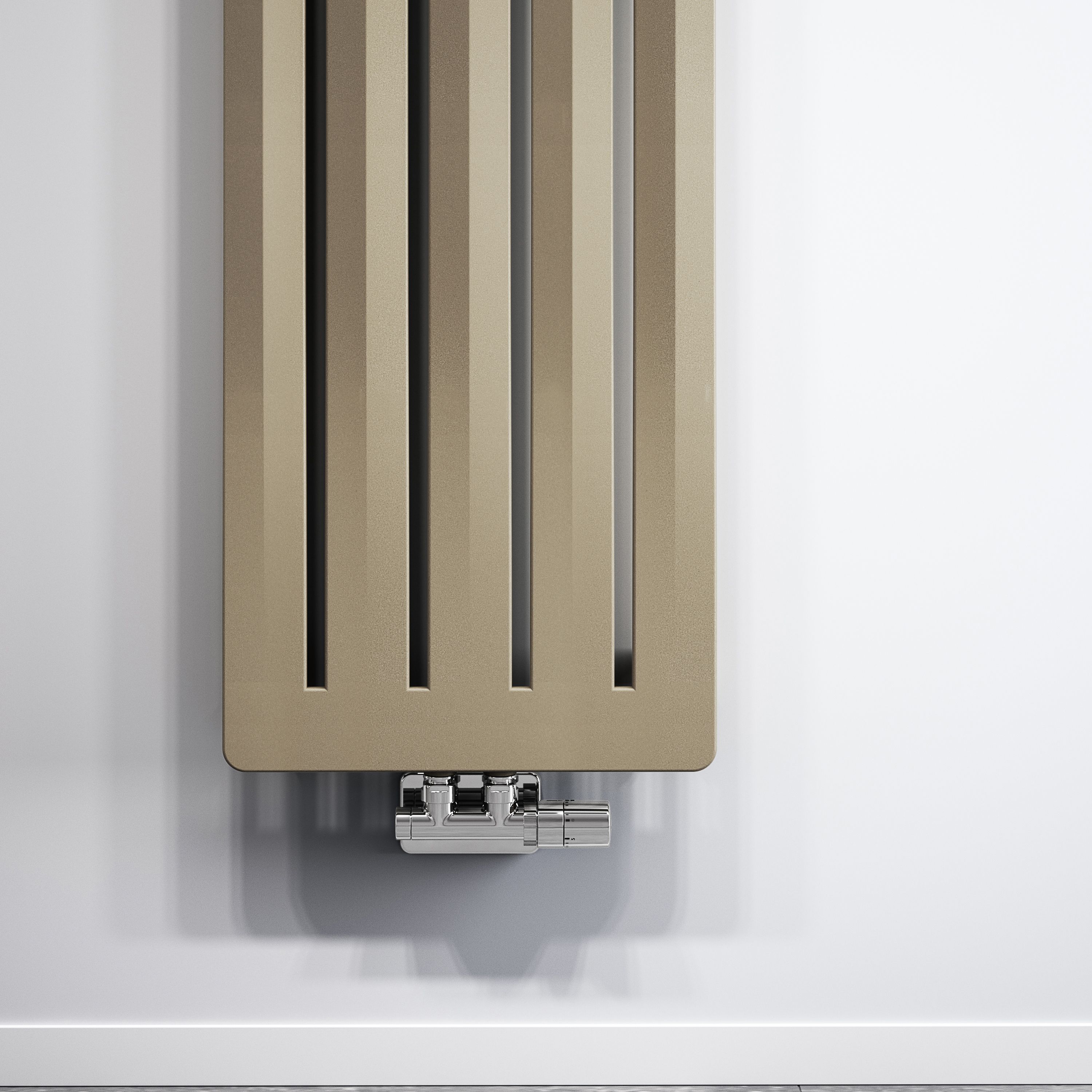 Terma Aero WGARV180041 KQUAZX Quartz mocha Vertical Designer 2240BTU Radiator, (W)410mm x (H)1800mm