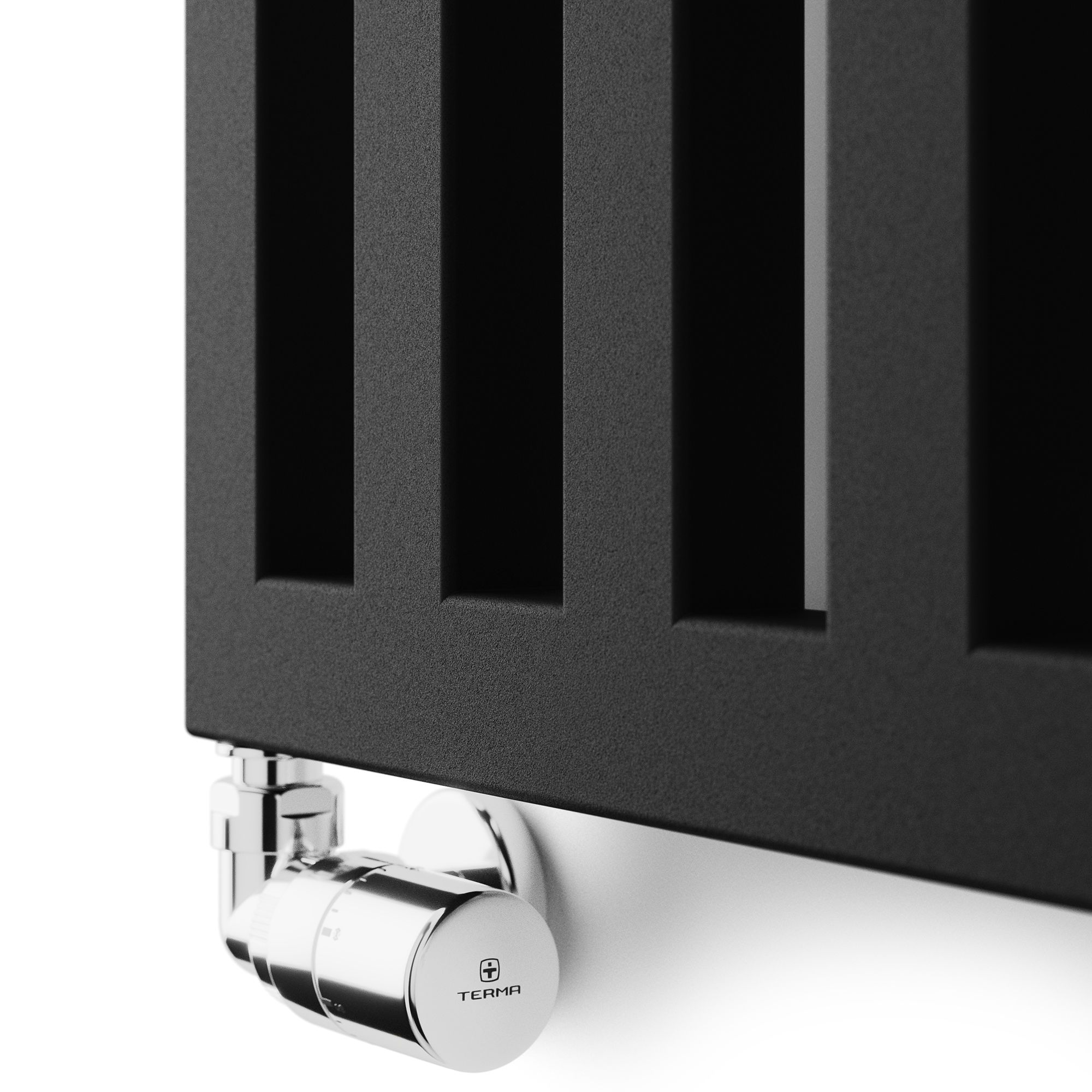 Terma Angus Black Electric Vertical Designer 2425BTU Radiator, (W)520mm x (H)1460mm