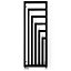 Terma Angus Satin black Vertical Designer Radiator, (W)520mm x (H)1460mm