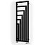 Terma Angus Satin black Vertical Designer Radiator, (W)520mm x (H)1460mm