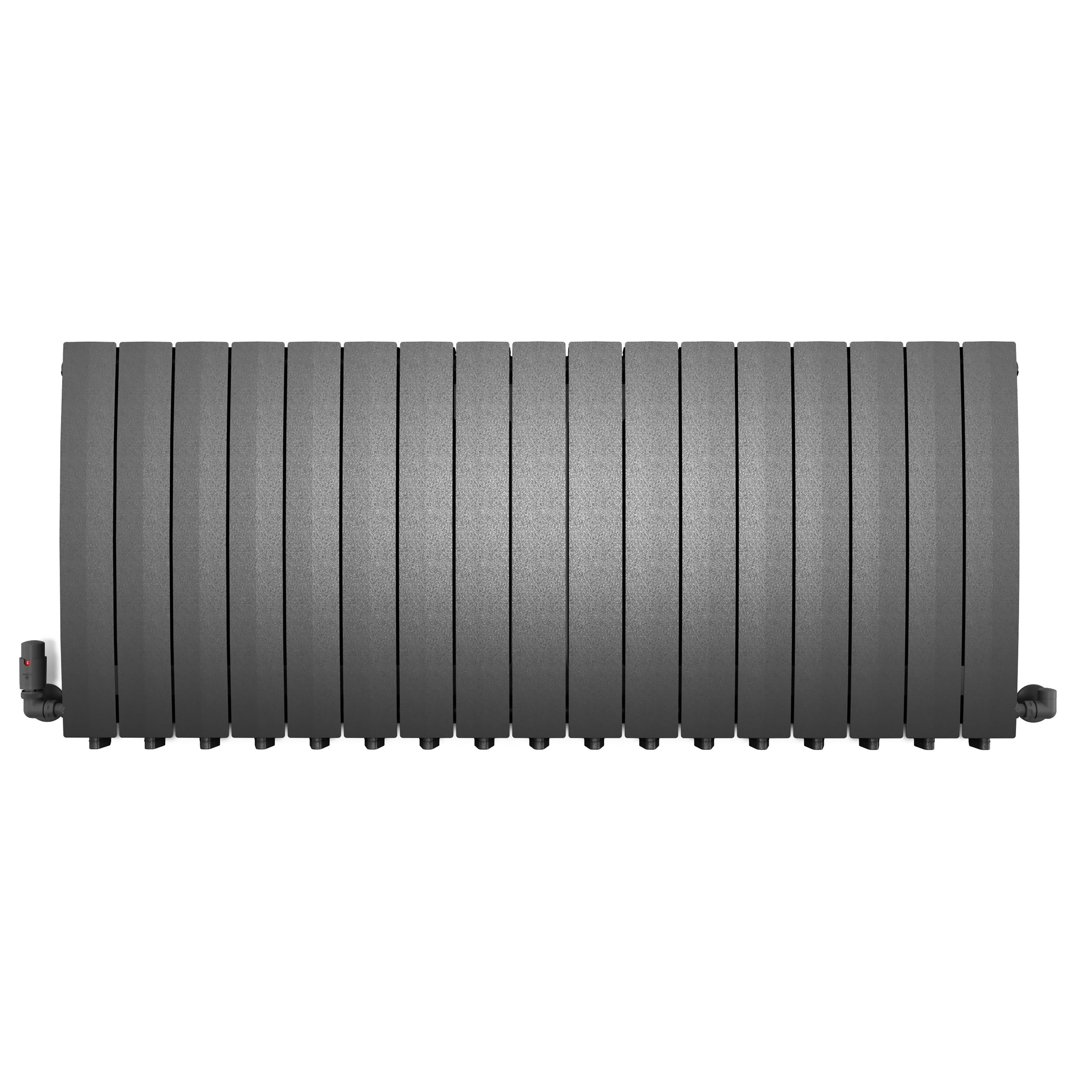 Terma Bergamo Graphite Hydronic Horizontal Designer 6530BTU Radiator, (W)1360mm x (H)590mm