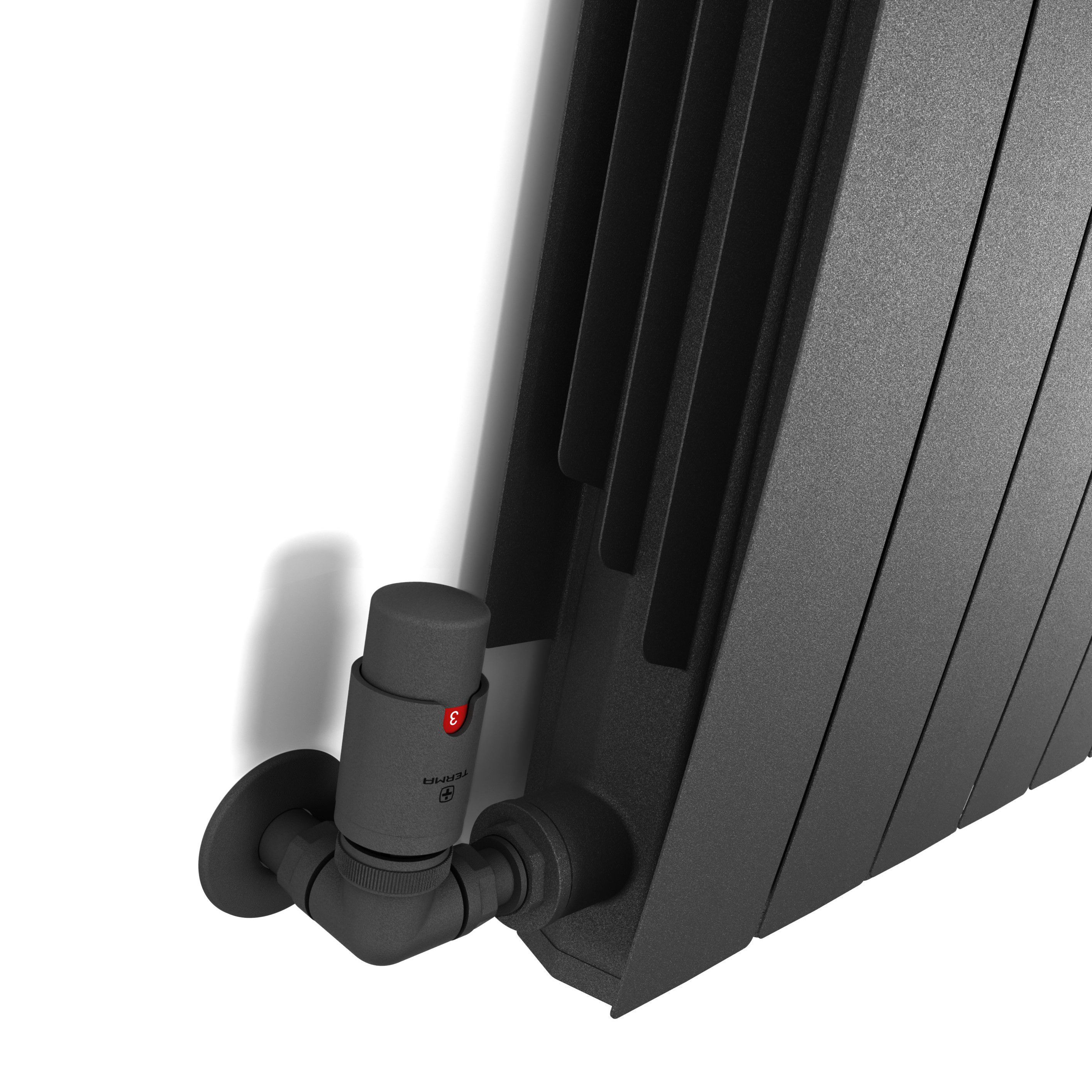 Terma Bergamo Graphite Hydronic Horizontal Designer 6530BTU Radiator, (W)1360mm x (H)590mm