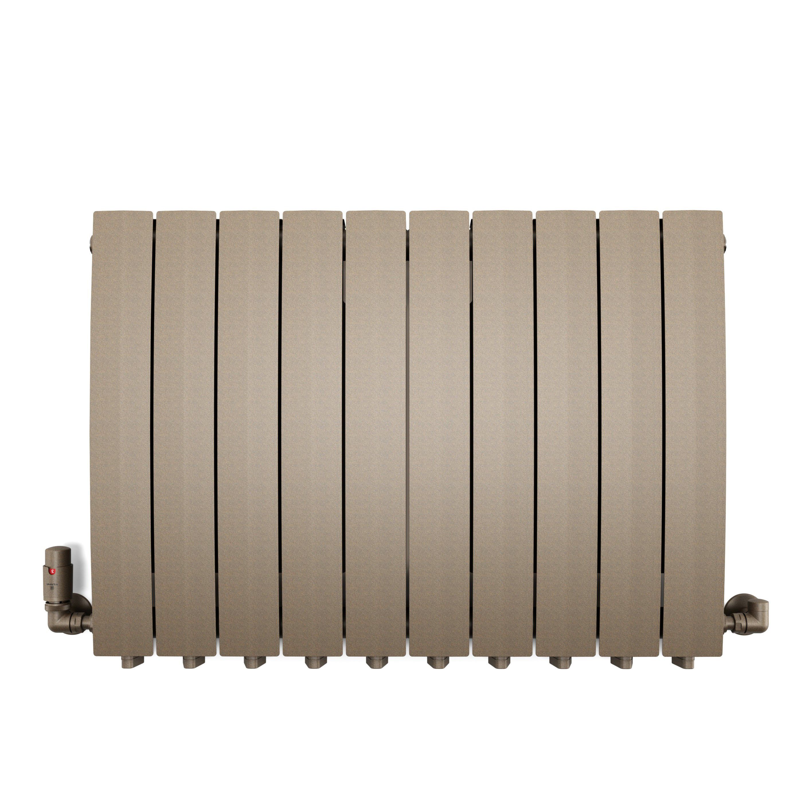 Terma Bergamo Quartz Mocha Hydronic Horizontal Designer 3842BTU Radiator, (W)800mm x (H)590mm