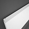 Terma Case Slim Matt soft white Horizontal Designer Radiator, (W)1100mm x (H)585mm