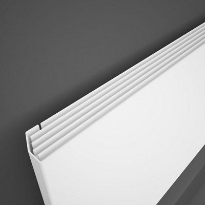 Terma Case Slim Matt soft white Horizontal Designer Radiator, (W)1300mm x (H)585mm
