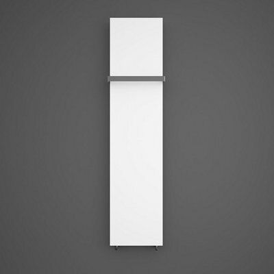 Terma Case Slim Matt soft white Vertical Designer Radiator, (W)420mm x (H)1810mm