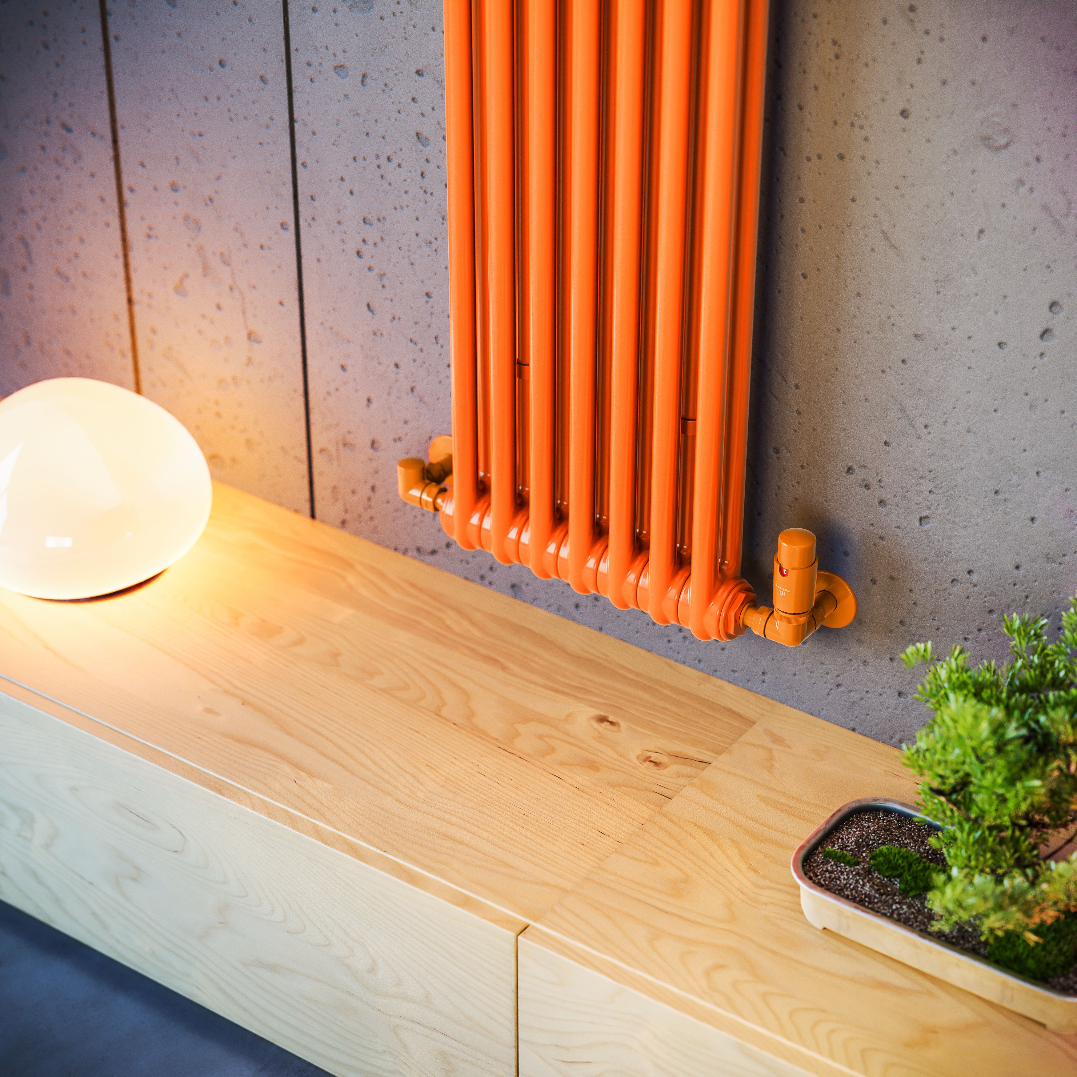 Terma Colorado Orange 2 Column Radiator, (W)339mm x (H)1800mm