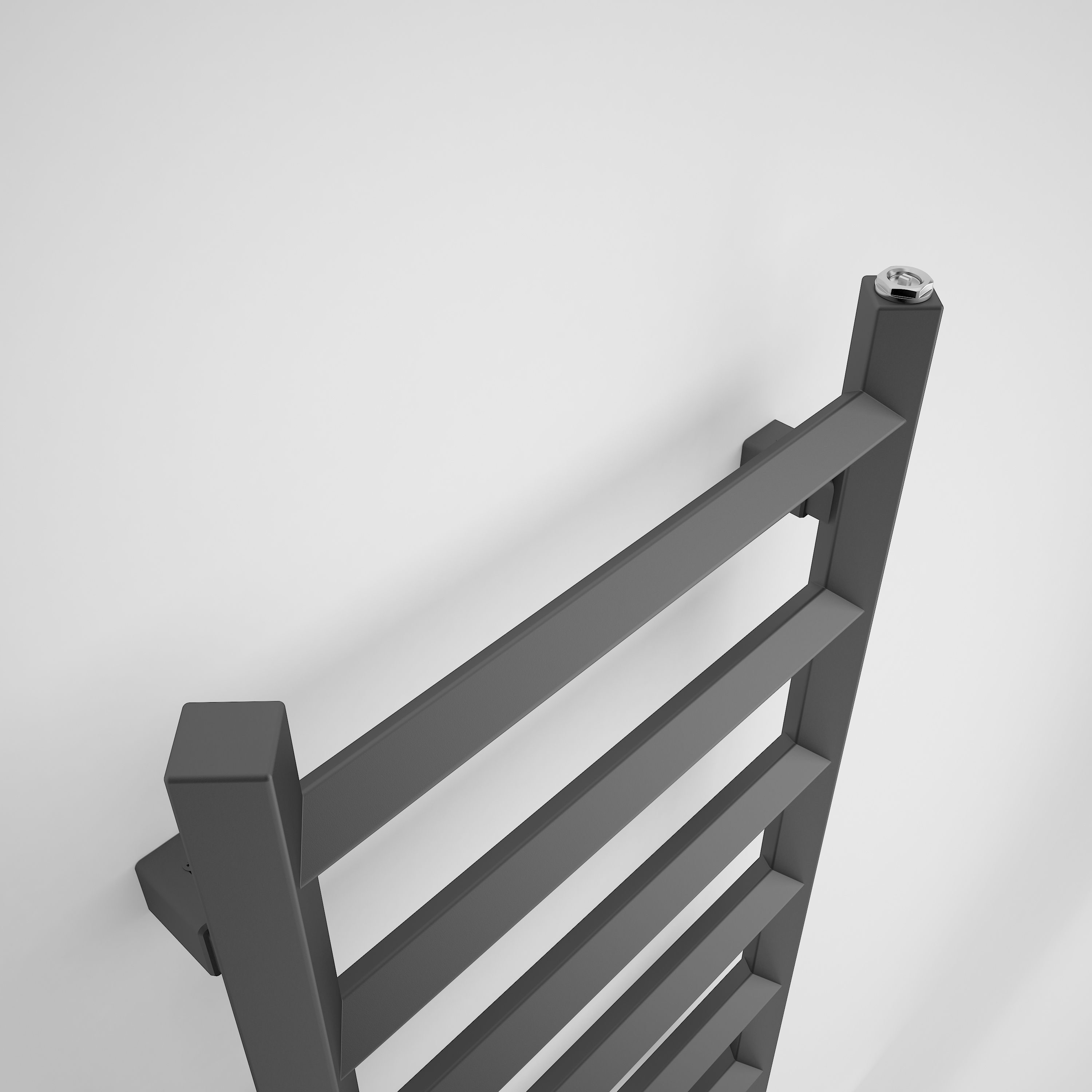 Terma Crystal Modern grey Towel warmer (W)400mm x (H)840mm DIY at B&Q