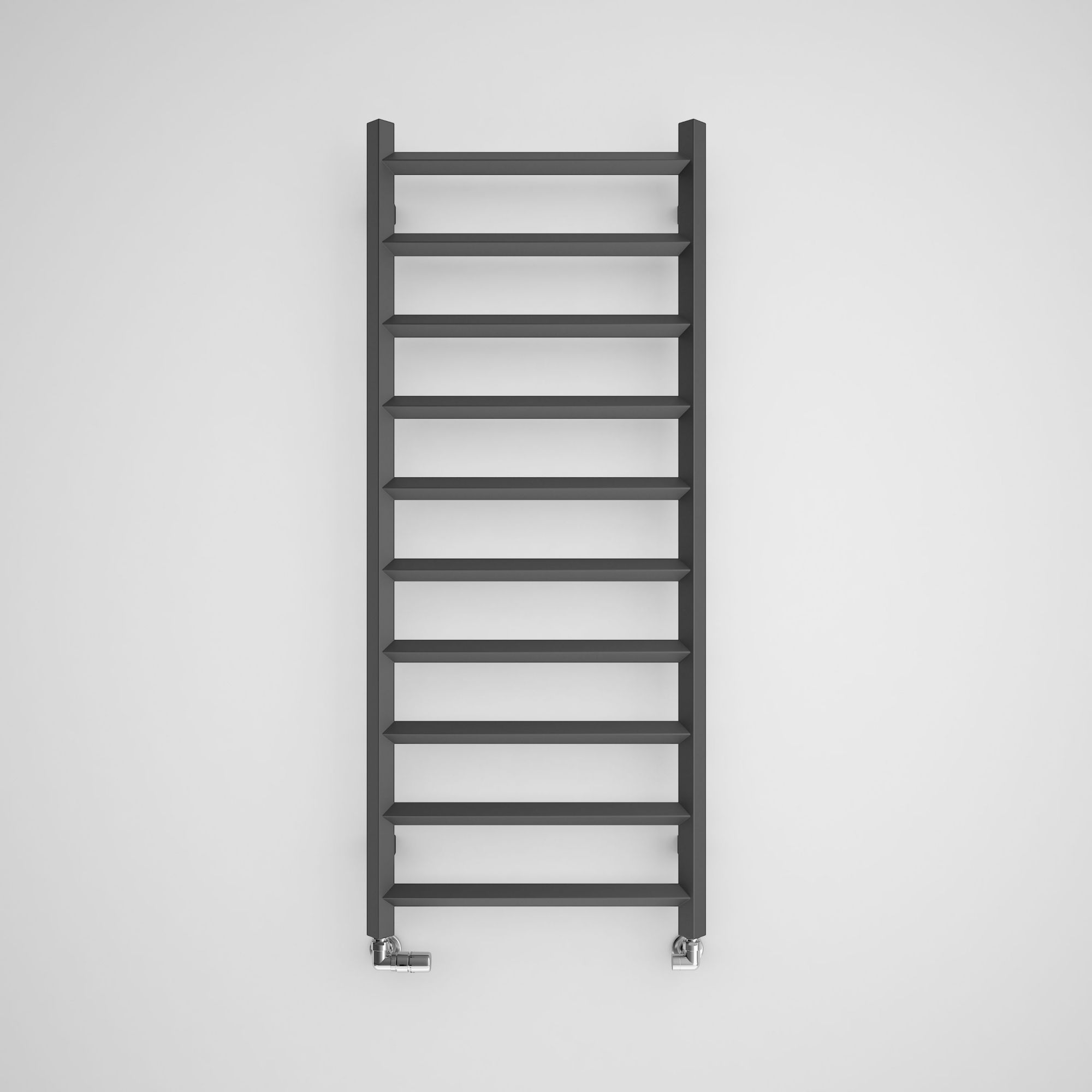 Terma Crystal Modern grey Towel warmer (W)500mm x (H)1200mm