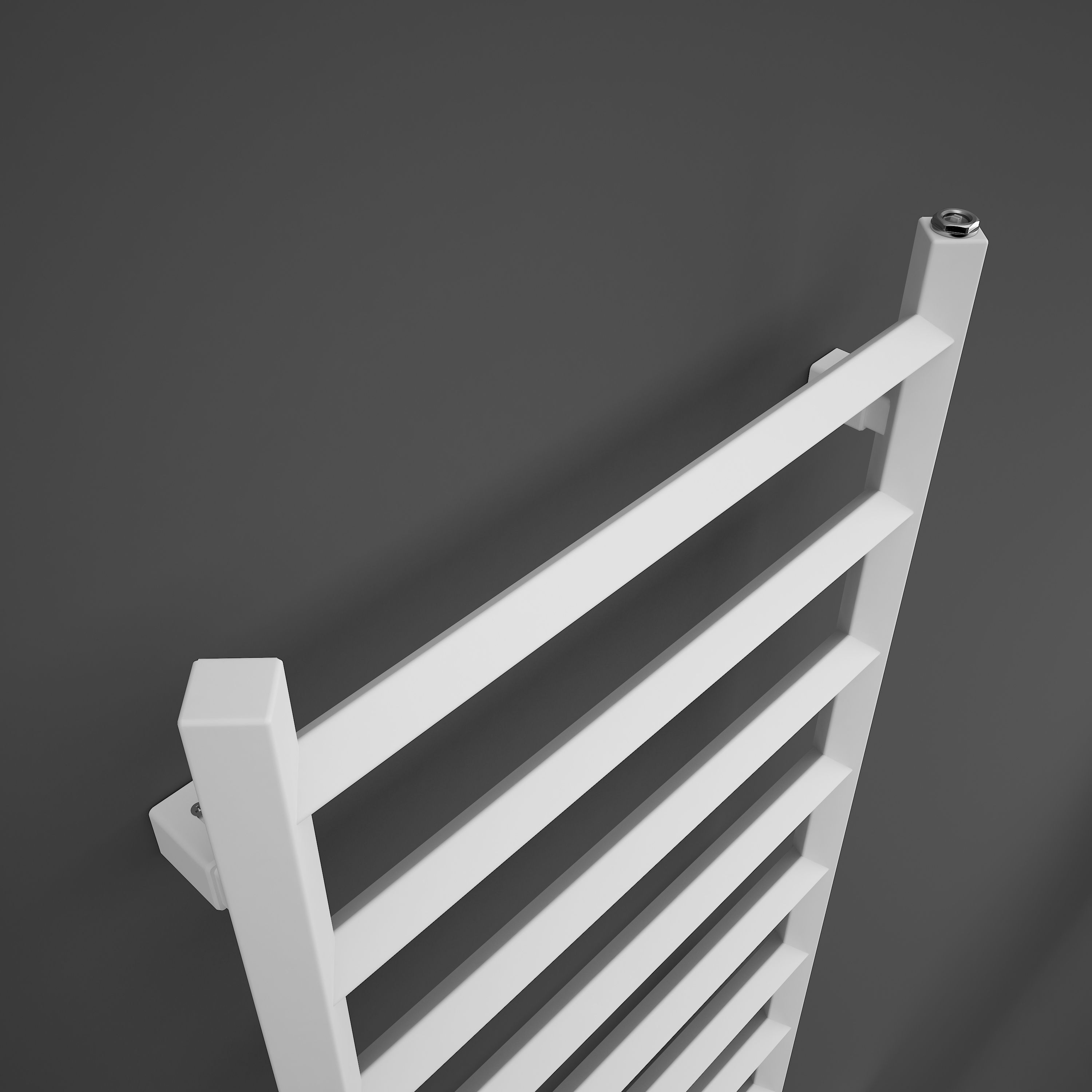 Terma Crystal Soft white Towel warmer (W)500mm x (H)1200mm