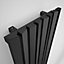Terma Durham Metallic black Vertical Radiator, (W)425mm x (H)1800mm