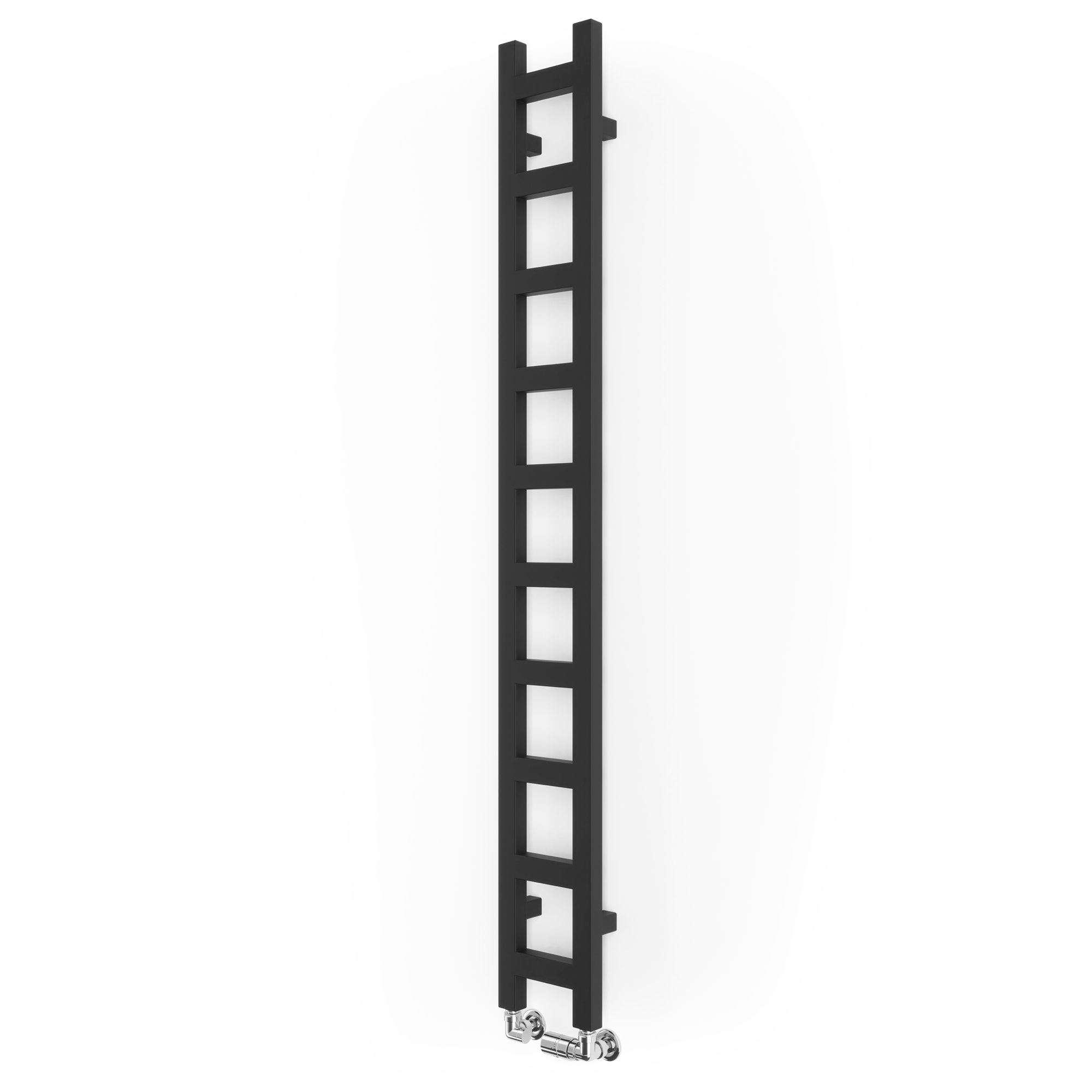 Terma Easy Black Flat Towel warmer (W)200mm x (H)1600mm