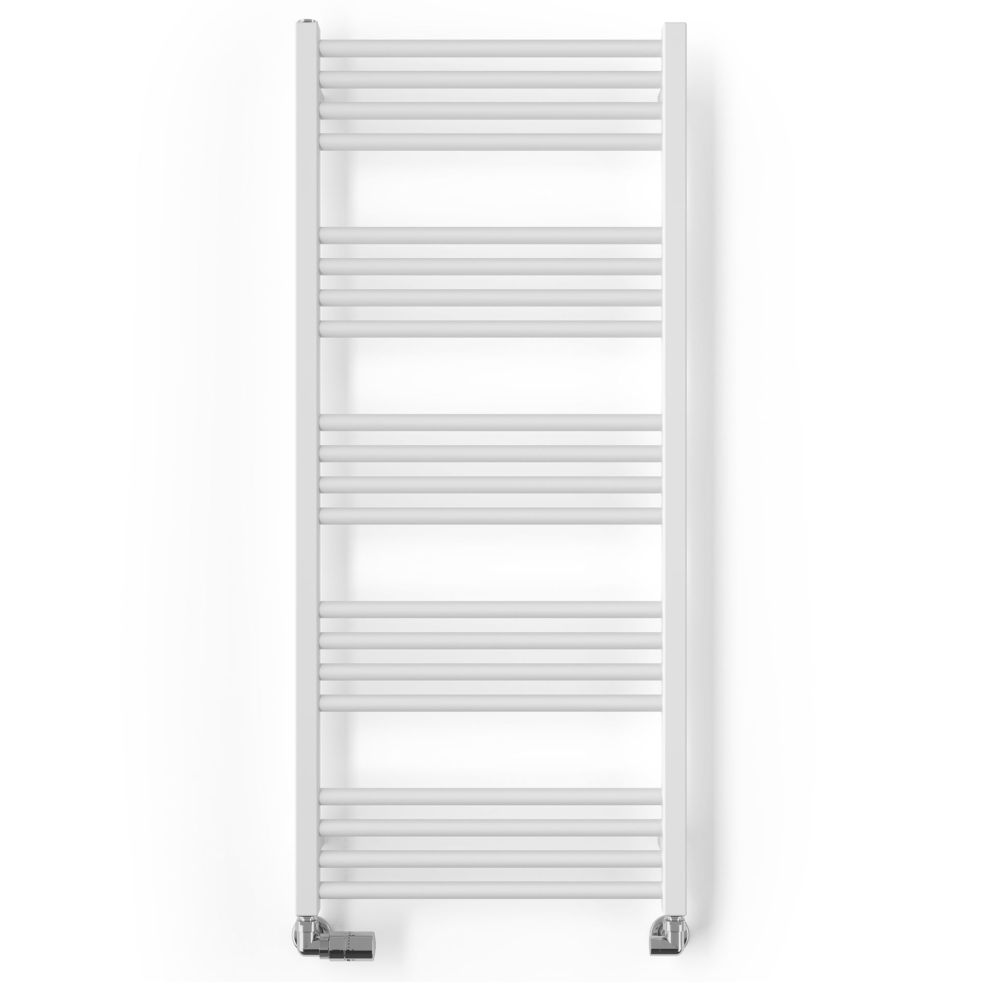 Terma Fiona White Electric & gas Flat Towel warmer (W)500mm x (H)1140mm