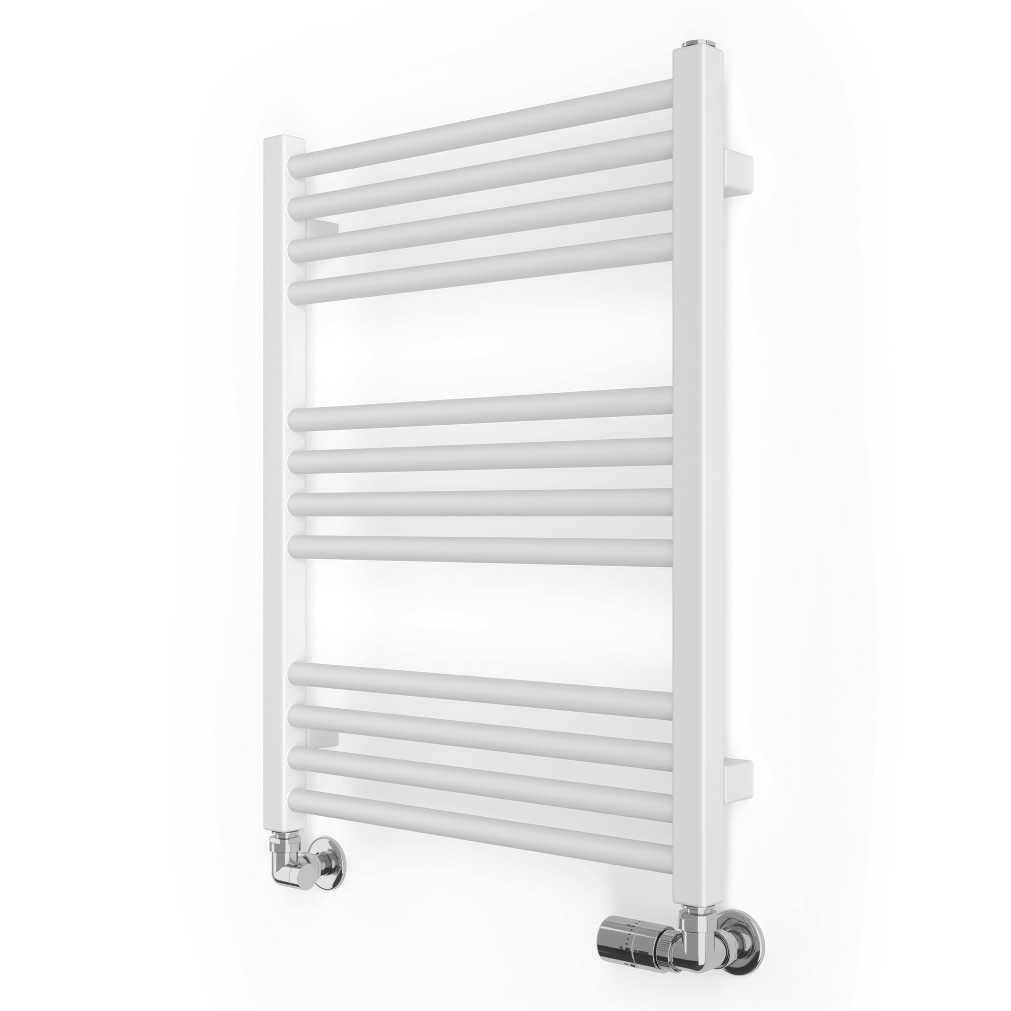 Terma Fiona White Flat Towel warmer (W)500mm x (H)660mm