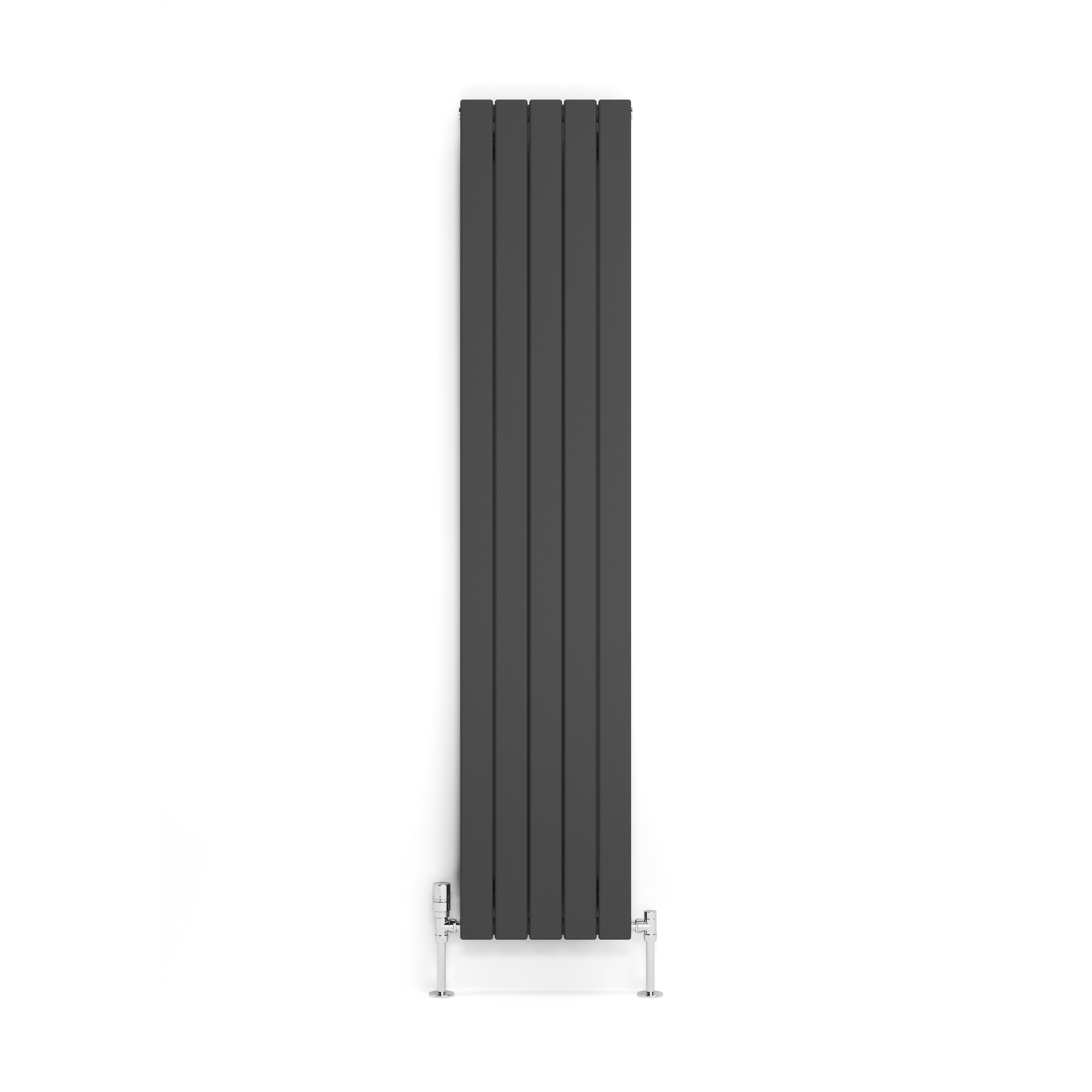 Terma Forte Metallic Grey Hydronic Horizontal or vertical Designer 2223BTU Radiator, (W)366mm x (H)1800mm