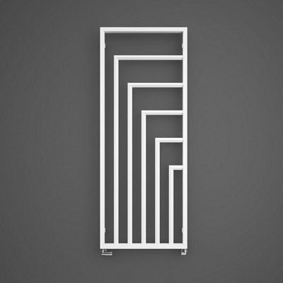 Terma Harley Matt soft white Vertical Designer Radiator, (W)630mm x (H)1600mm