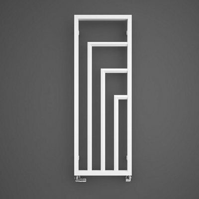 Terma Harley Soft white Vertical Designer Radiator, (W)430mm x (H)1200mm