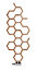 Terma Hex Bright copper Vertical Designer Radiator, (W)486mm x (H)1220mm