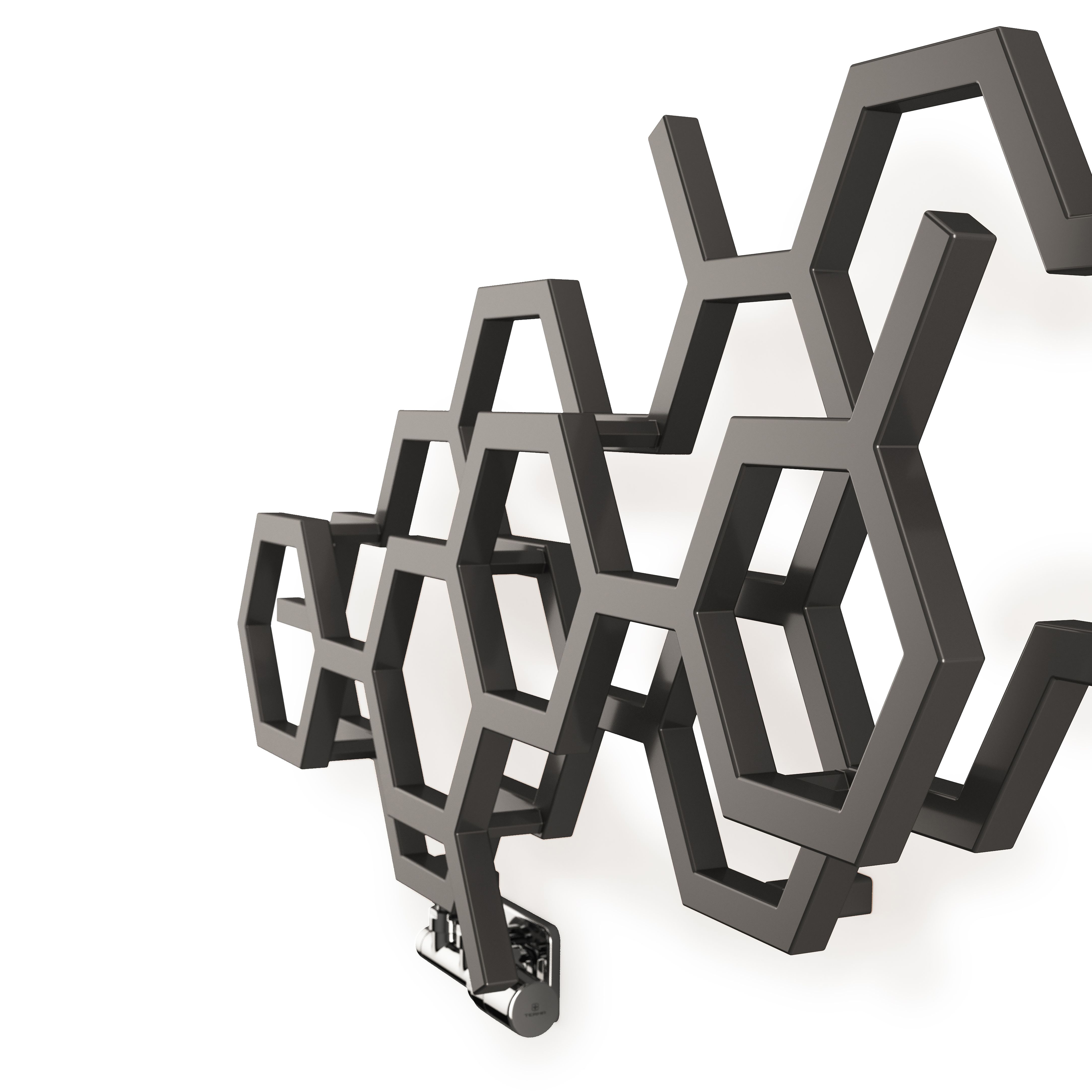 Terma Hex Grey Horizontal Designer 1081BTU Radiator, (W)1126mm x (H)502mm