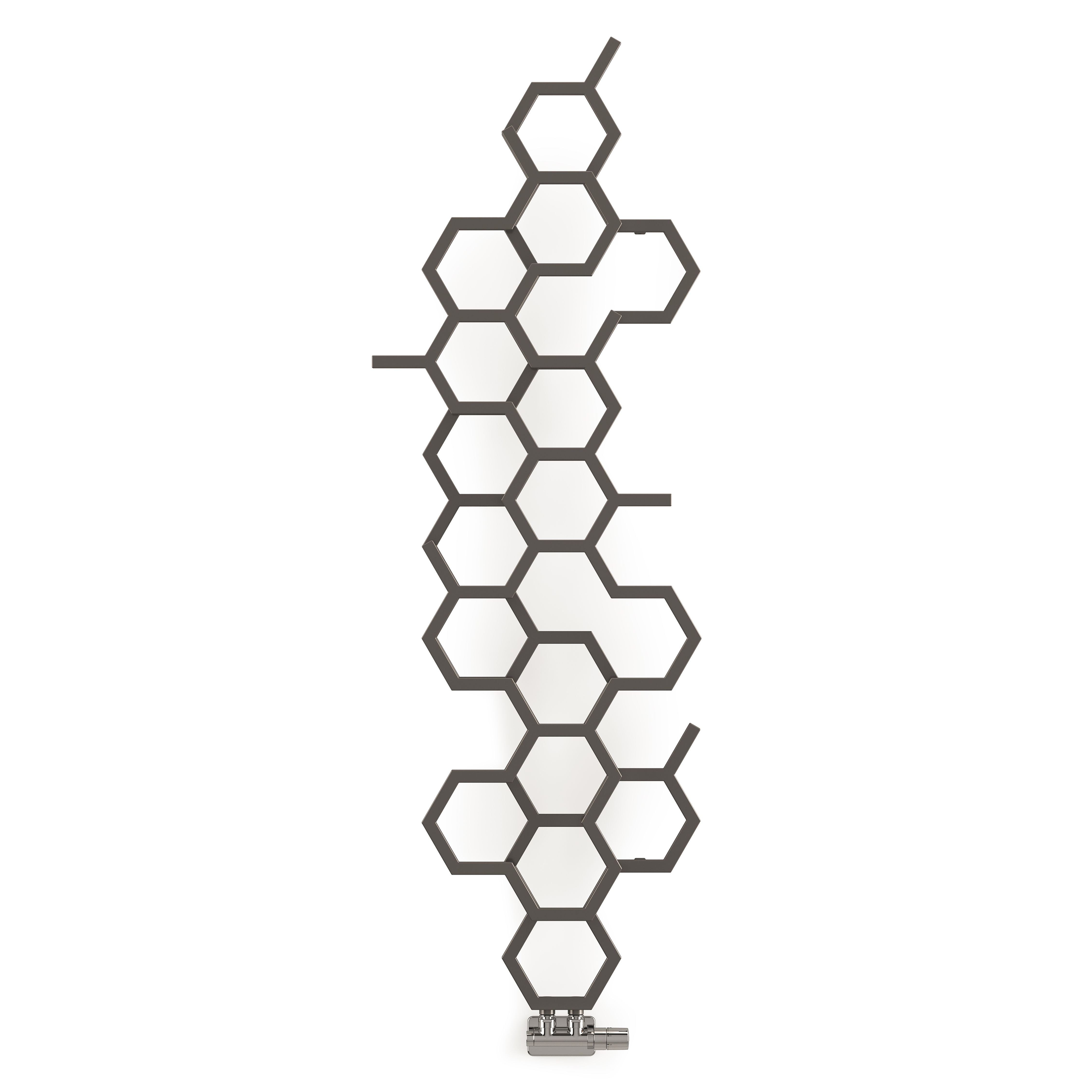 Terma Hex Grey Vertical Designer 1705BTU Radiator, (W)573mm x (H)1700mm