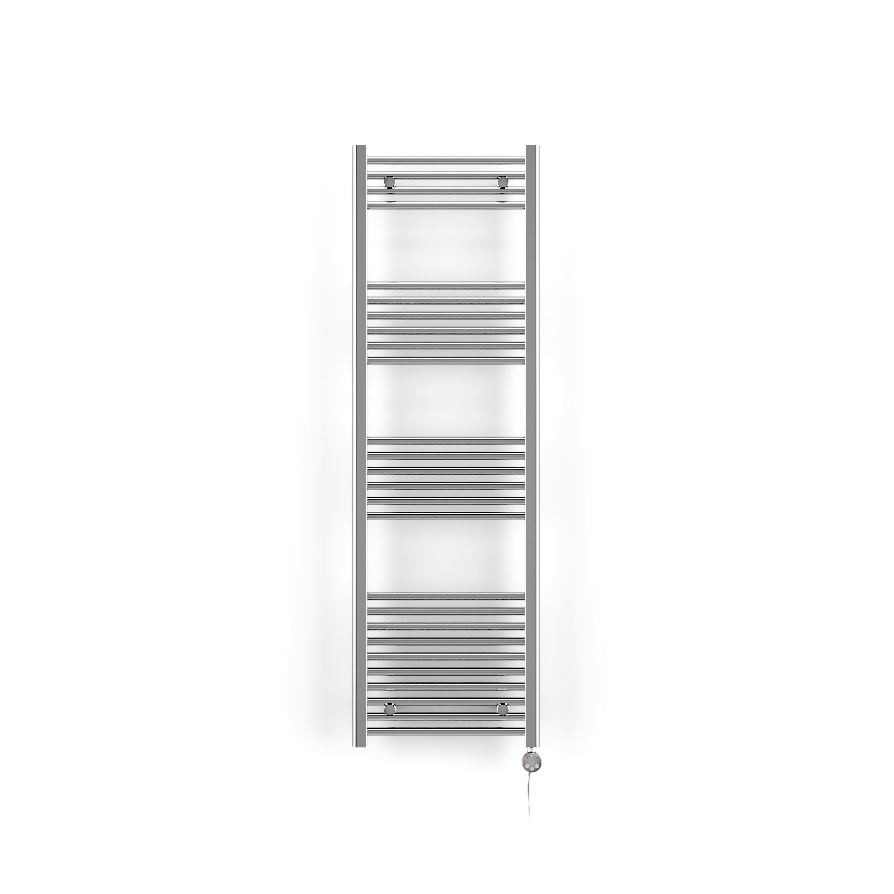 Terma Leo Chrome effect Electric Towel warmer (W)500mm x (H)1600mm