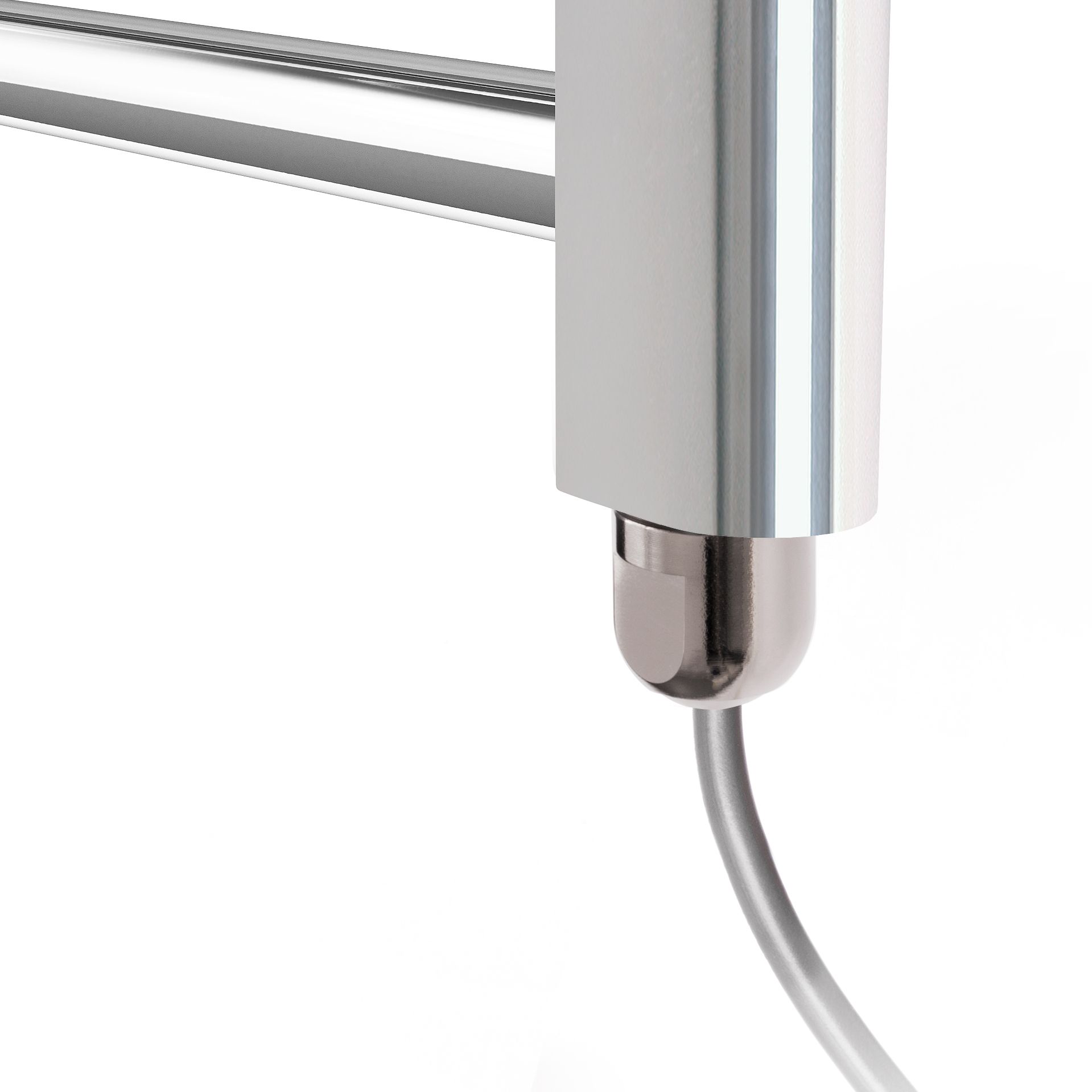 Terma Leo Chrome effect Electric Towel warmer (W)500mm x (H)800mm