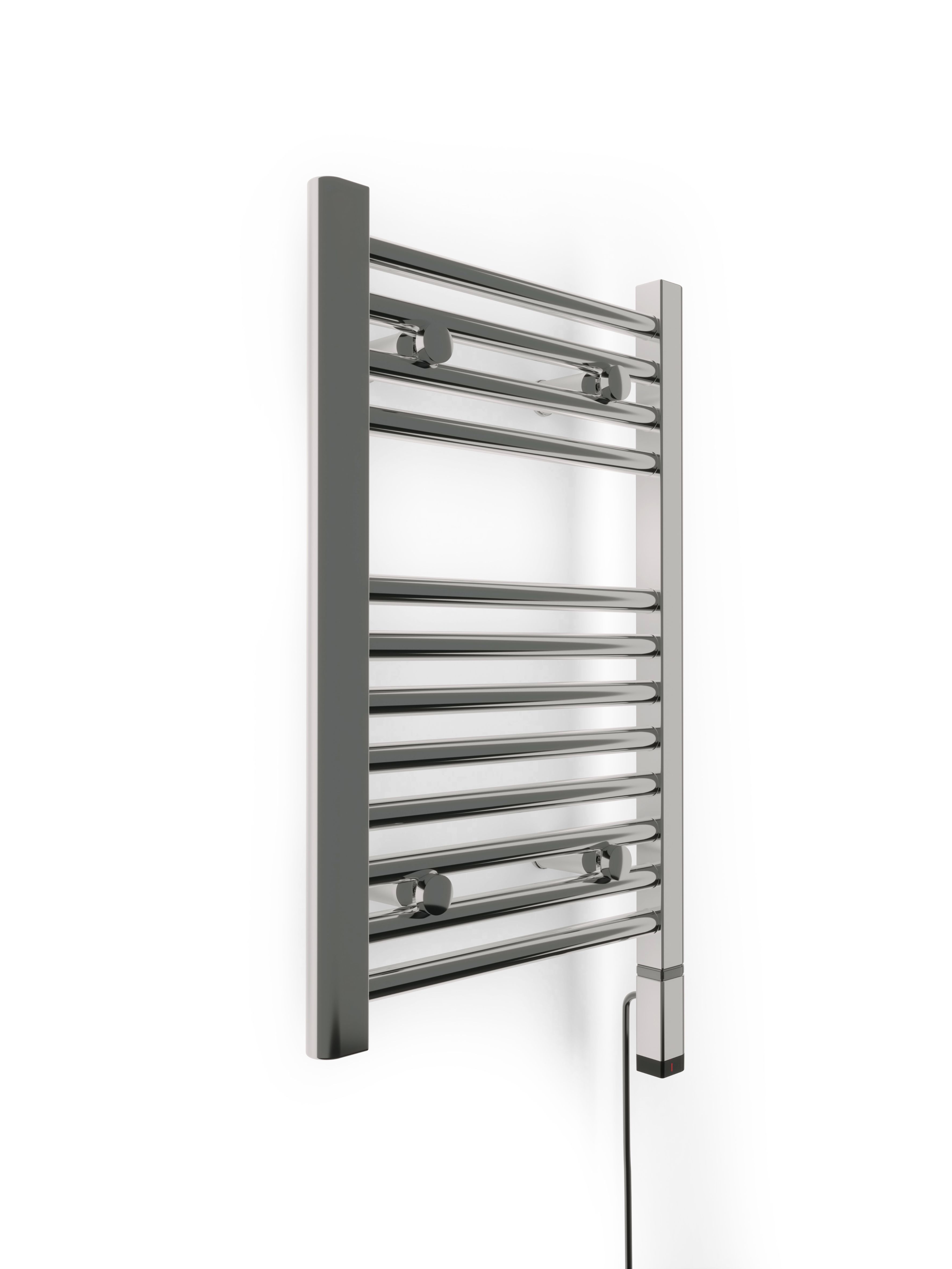 Terma Leo Electric Mirror effect Flat Towel warmer (W)400mm x (H)600mm |  DIY at Bu0026Q