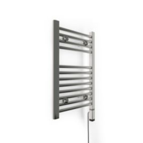 Terma Leo Electric Mirror effect Flat Towel warmer (W)400mm x (H)600mm