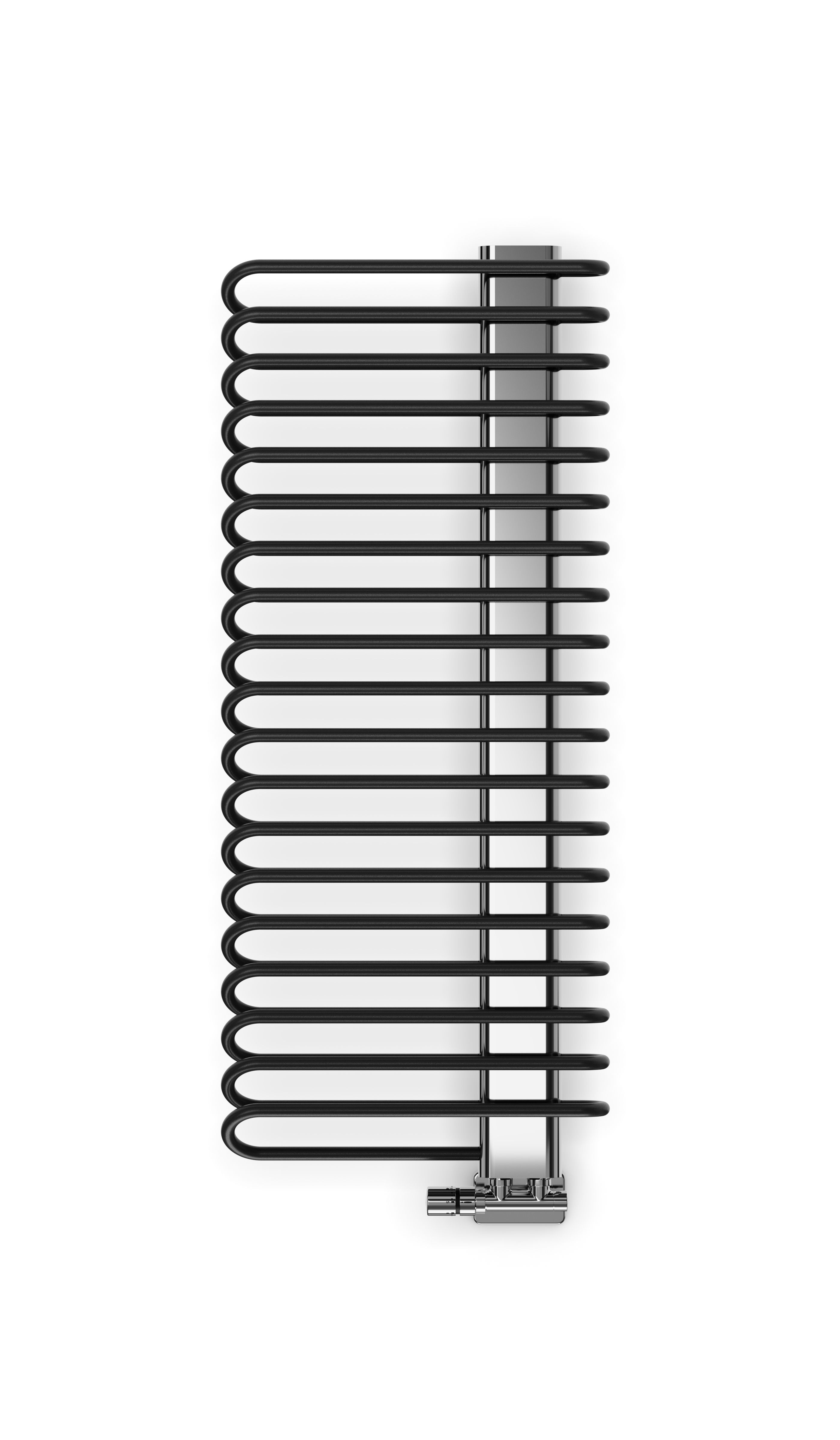 Terma Michelle Black Chrome effect Towel warmer (W)500mm x (H)1200mm