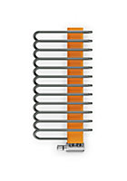 Terma Michelle Graphite & Orange Towel warmer (W)400mm x (H)780mm