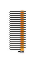 Terma Michelle Graphite & Orange Towel warmer (W)500mm x (H)1200mm
