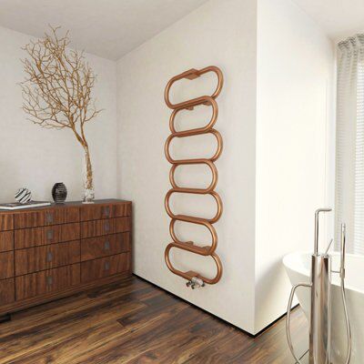 Terma Ouse Galvanic old copper 391W Towel warmer (W)500mm x (H)1437mm