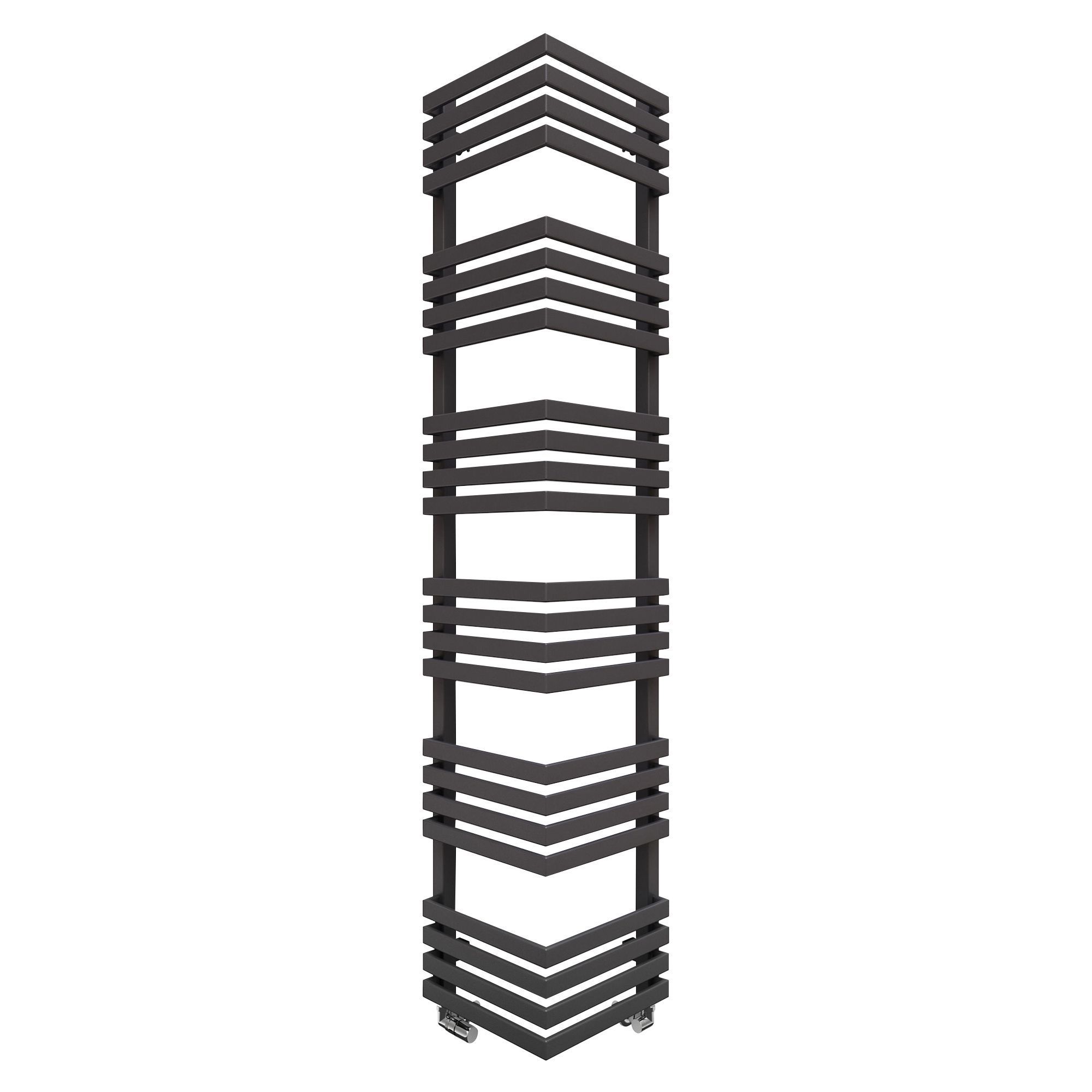 Terma Outcorner Modern grey Towel warmer (W)300mm x (H)1545mm DIY at B&Q