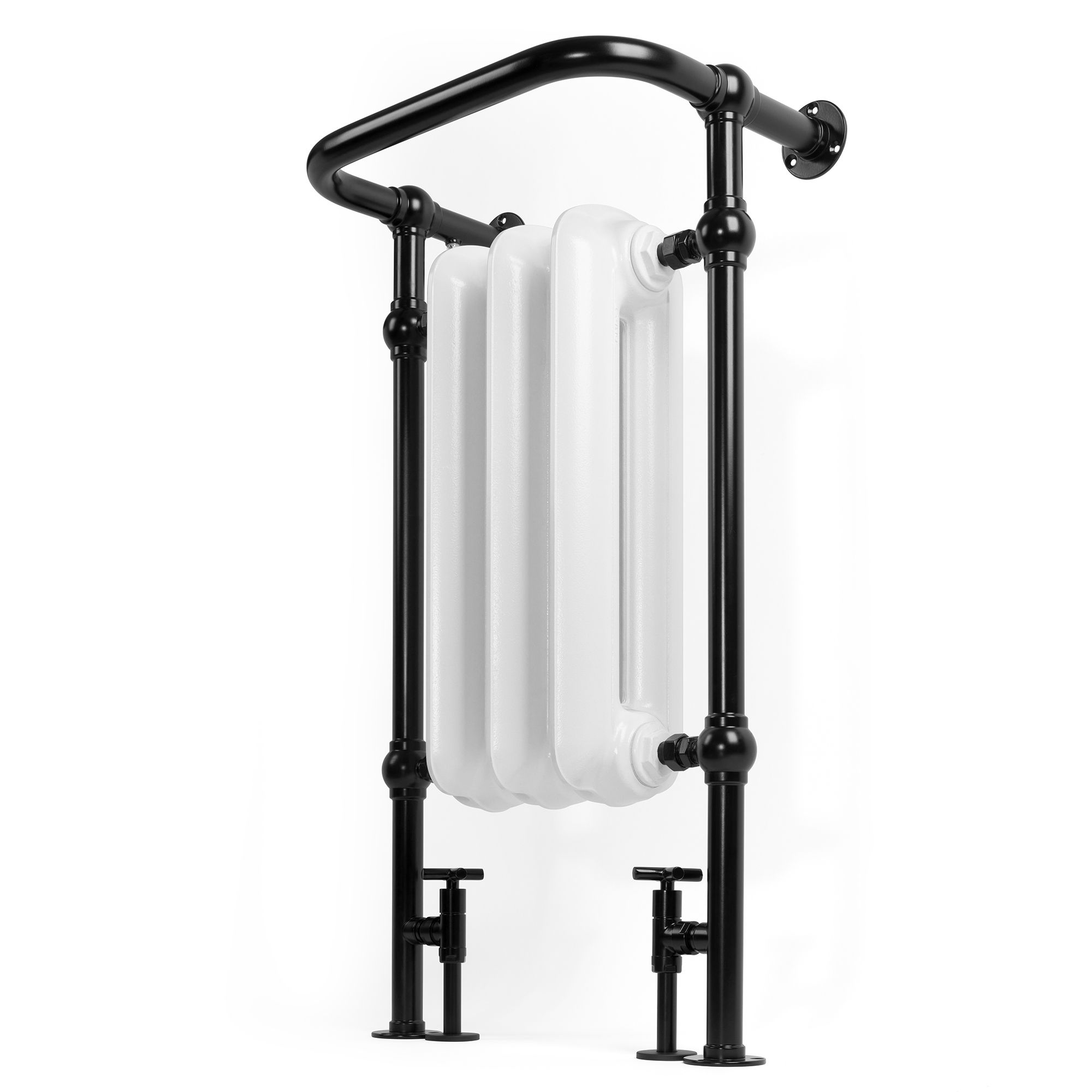 Terma Plain White Flat Towel warmer (W)490mm x (H)900mm