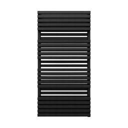 Terma Quadrus 1000W Electric Metallic black Towel warmer (H)1185mm (W)600mm