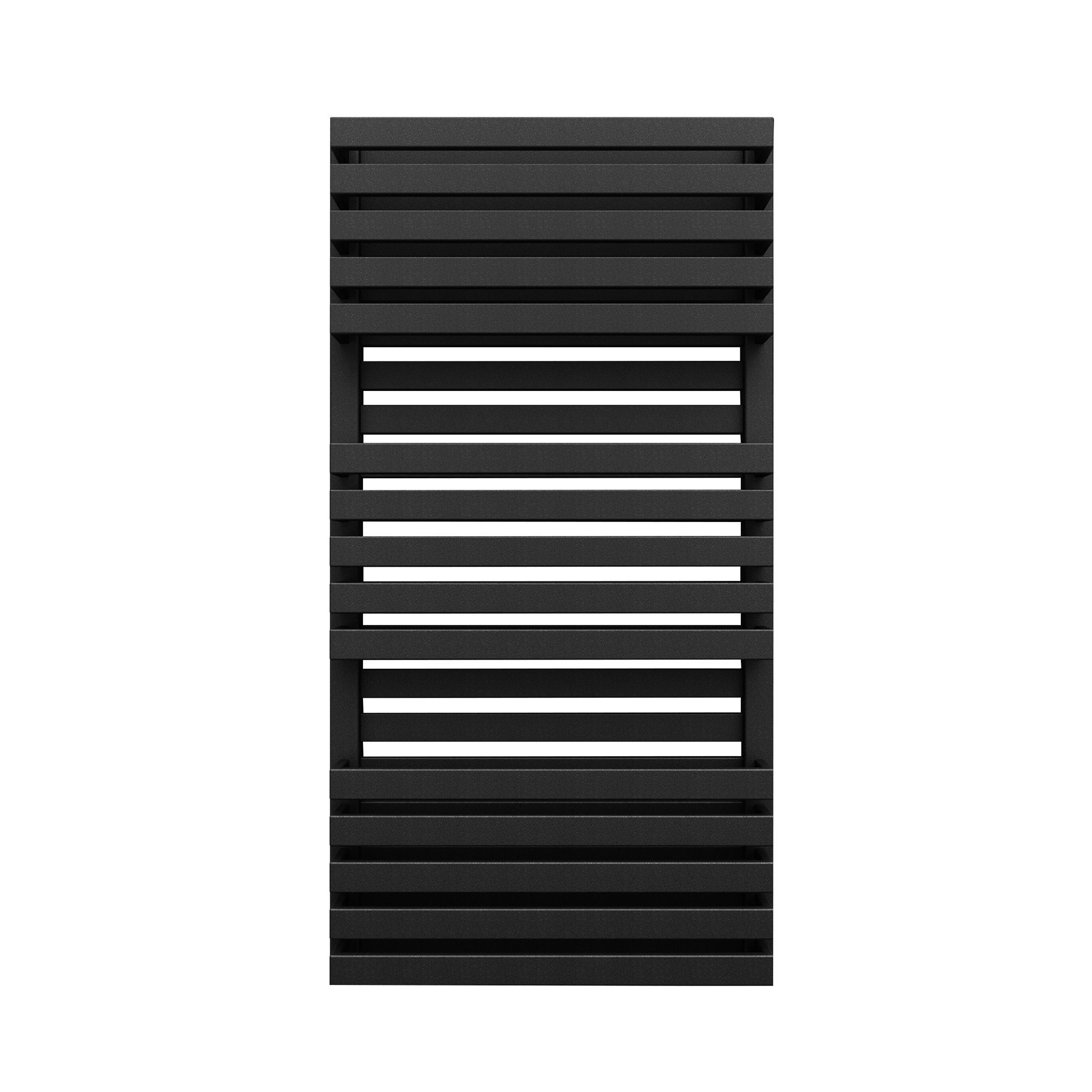 Terma Quadrus Bold Black Metallic black Towel warmer (W)450mm x (H)870mm