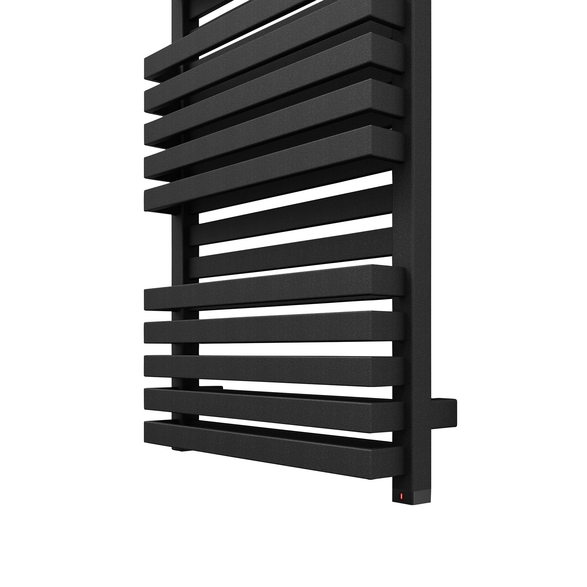 Terma Quadrus Electric Metallic black Towel warmer (W)450mm x (H)870mm