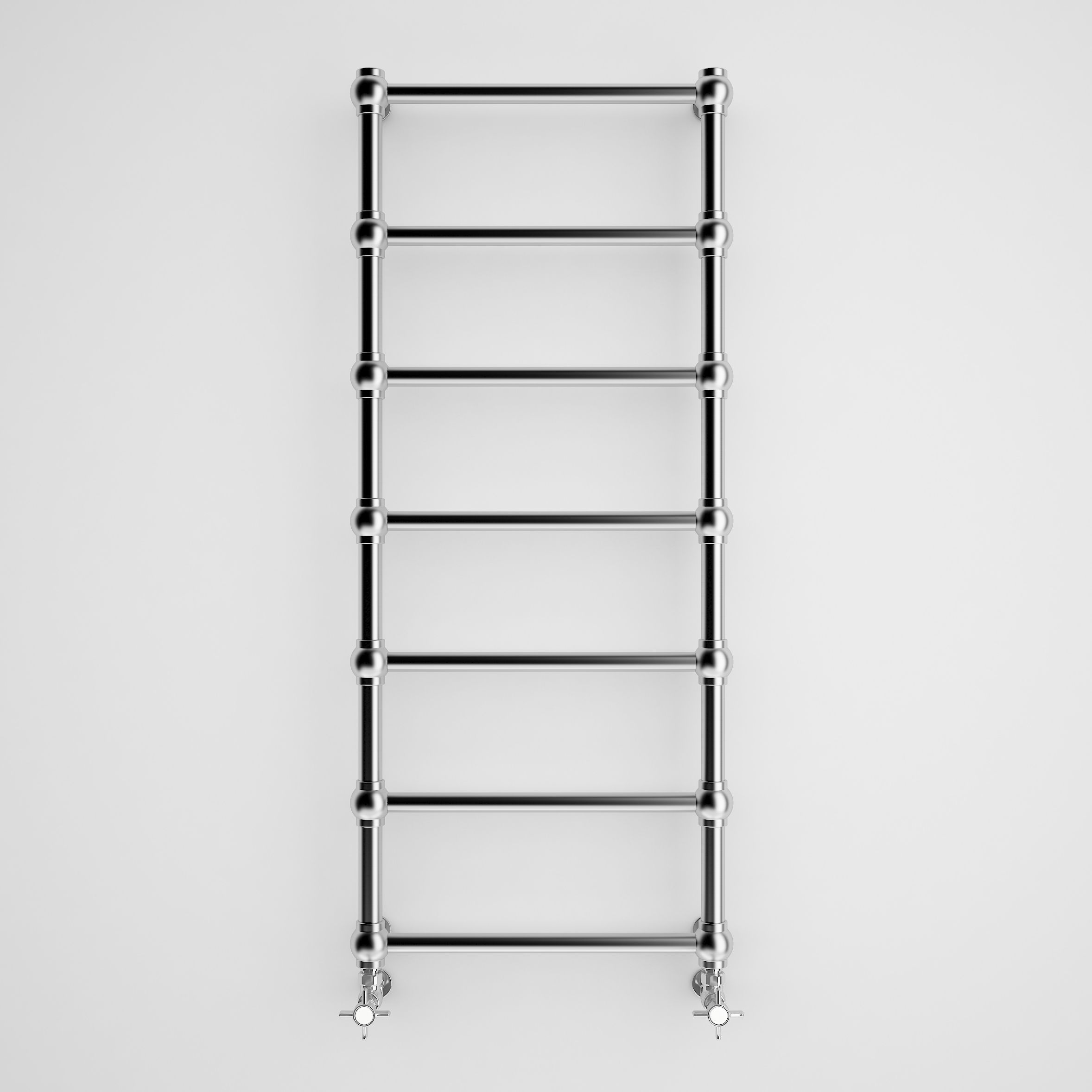 Terma Retro Electric Galvanic brushed nickel Towel warmer (W)504mm x  (H)1170mm | DIY at Bu0026Q
