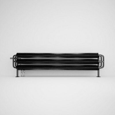 Terma Ribbon Metallic black Horizontal Designer Radiator, (W)1540mm x (H)290mm