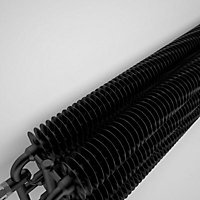 Terma Ribbon Metallic black Horizontal Designer Radiator, (W)1540mm x (H)290mm