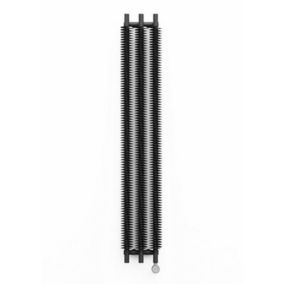 Terma Ribbon Metallic grey Vertical Designer Radiator, (W)290mm x (H)1800mm