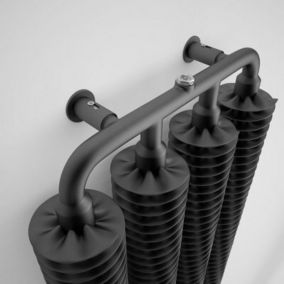 Terma Ribbon Vertical Designer Radiator, Metallic Black (W)390mm (H)1720mm