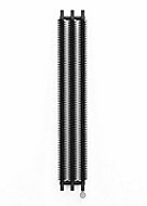 Terma Ribbon Vertical Designer Radiator, Metallic grey (W)290mm (H)1800mm