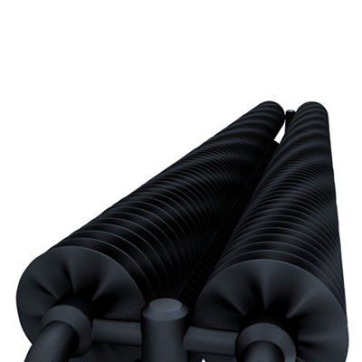 Terma Ribbon WGVRS019154 KIHEYP Heban Black Hydronic Horizontal Designer 4115BTU Radiator, (W)1540mm x (H)190mm
