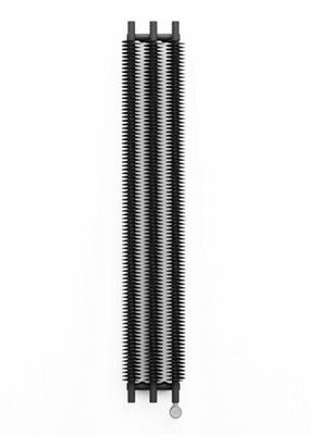 Terma Ribbon WGVRV172029 KIHEZX Black Vertical Designer Radiator, (W)290mm x (H)1720mm