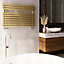 Terma Rolo Brass effect Flat Towel warmer (W)900mm x (H)590mm