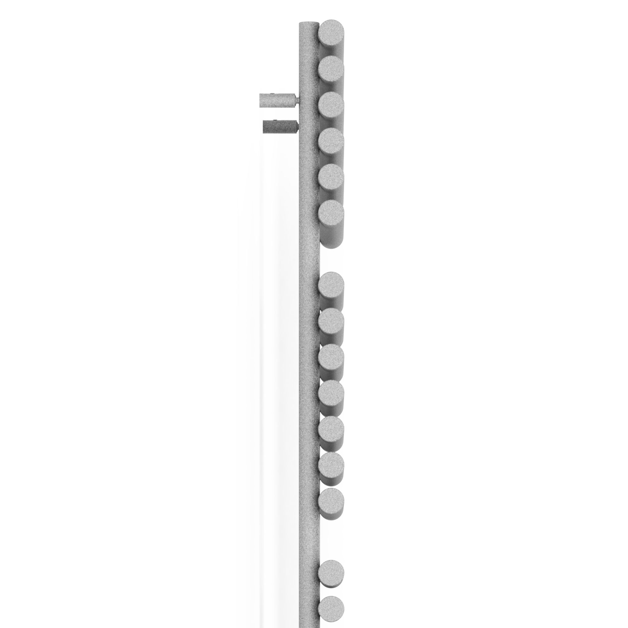 Terma Rolo Grey Electric & gas Flat Towel warmer (W)520mm x (H)1800mm