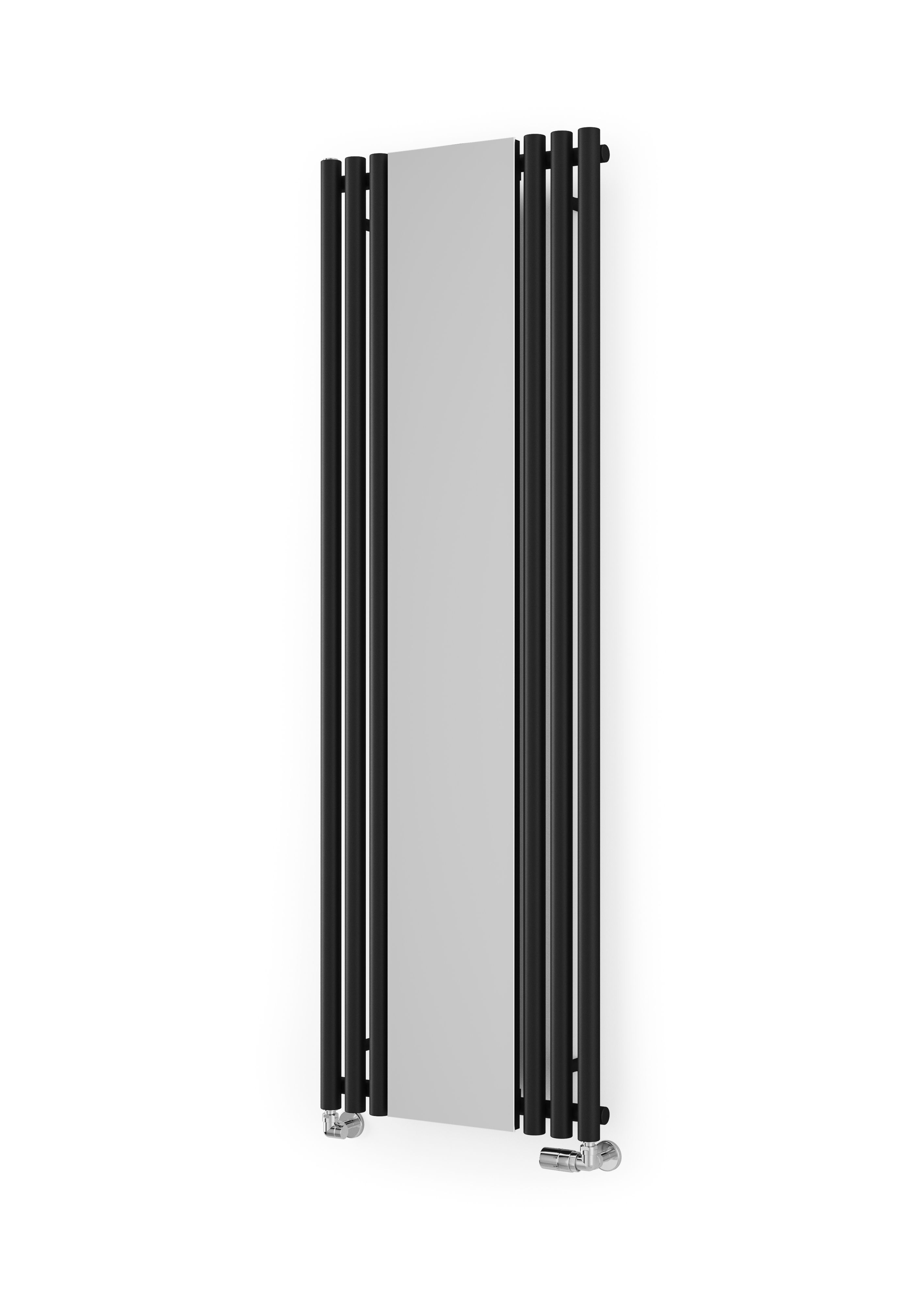 Terma Rolo Mirror Black Electric Vertical Designer 2858BTU Radiator, (W ...